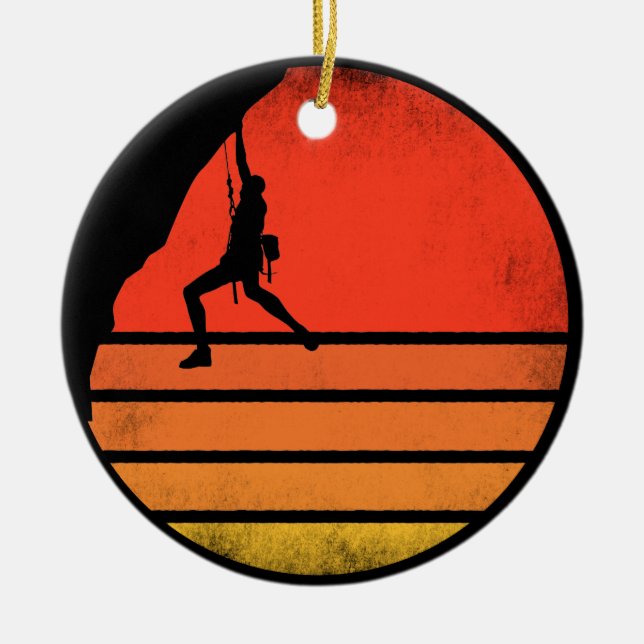 Vintages Rock Climbing Boulding Keramik Ornament (Vorne)
