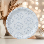 Vintages Rockpferd Toile Pappteller<br><div class="desc">Vintages Rockpferd Toile Blue Babydusche Papier Teller Matching Artikel sind vorhanden.</div>
