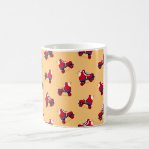 Vintages Rollen-Skate-Muster Kaffeetasse