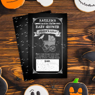 Vintages Roller Halloween Baby Duschabwürfel Begleitkarte