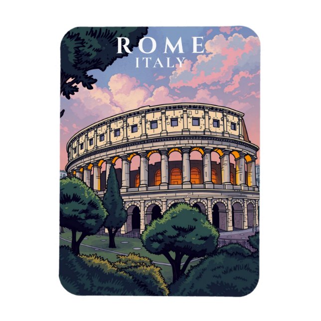 Vintages Rom Italien Souvenir Classic Colosseum Magnet (Vertikal)