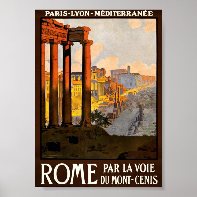 Vintages Rom - Reisen nach Italien Poster (Vorne)