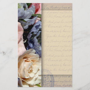 Vintages, romantisches Design der Blume Briefpapier