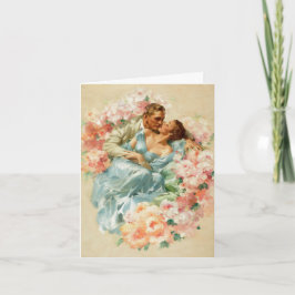 Vintages romantisches Paar, Hochzeiten Glückwünsch Karte