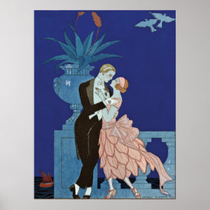 Vintages romantisches Paare ~ Oui Poster