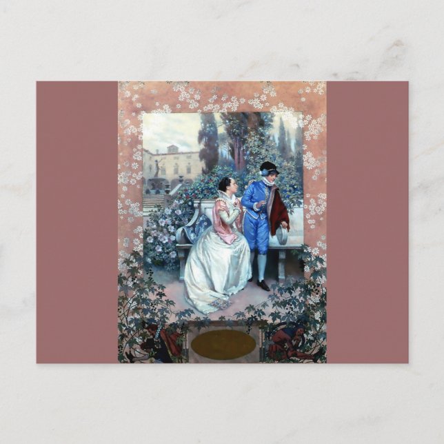 Vintages Romeo und Julia Poster Postkarte (Vorderseite)