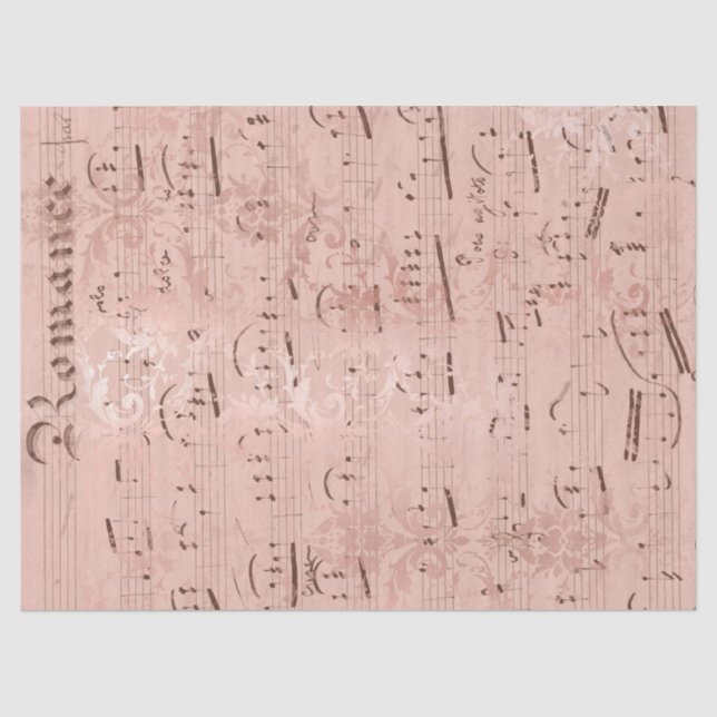 Vintages rosa Blatt-Tissue-Tissue-Papier Seidenpapier (Vorderseite)