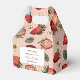 Vintages rosa Erdbeermuster - Muster - Auswahlbox Geschenkschachtel