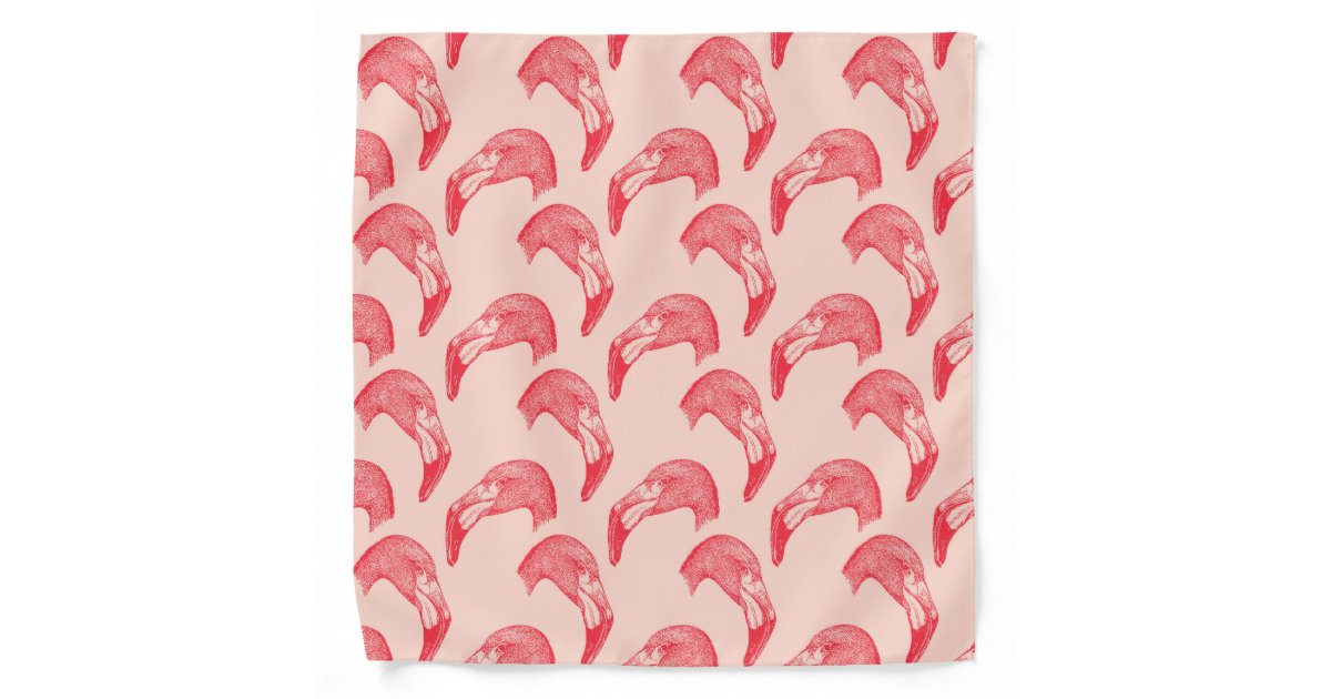 Vintages rosa Flamingo-Muster Halstuch | Zazzle.ch