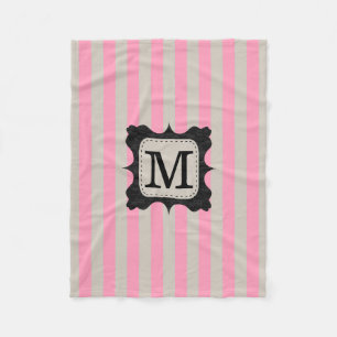 Vintages rosa fleecedecke