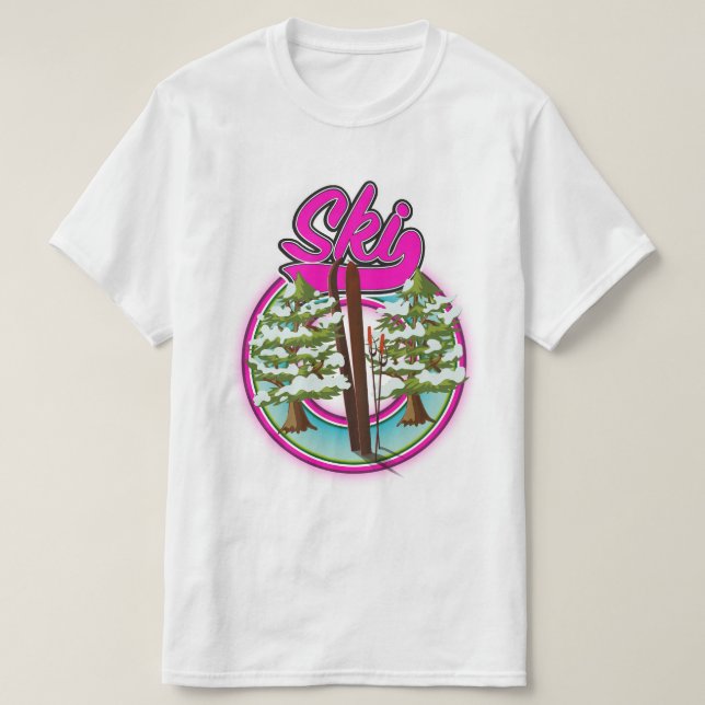 Vintages rosa Logo T-Shirt (Design vorne)