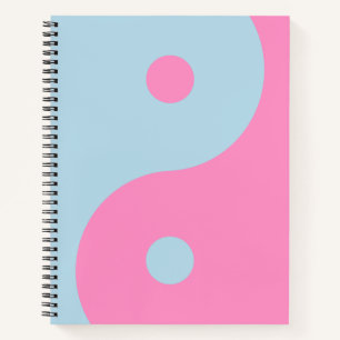 Vintages Rosa und Blau Yang Notizbuch