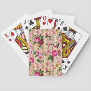 Vintages Rosenschwarz Spielkarten