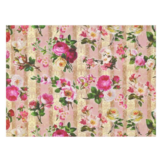 Vintages Rosenschwarz Tischdecke (Vorderseite (Horizontal))