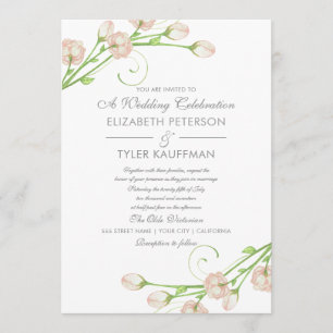 Vintages Roses de jardin - Invitations de mariage