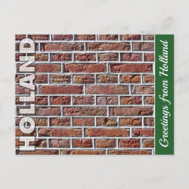 Vintages Rot-Holländisches Brickwork-Zeiger-Foto Postkarte