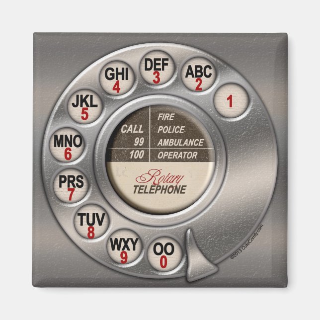 Vintages Rotary Phone Magnet (Vorne)