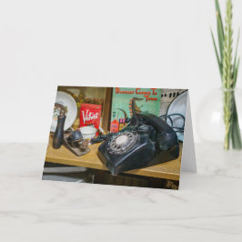 Vintages Rotary Phone Stillleben Karte