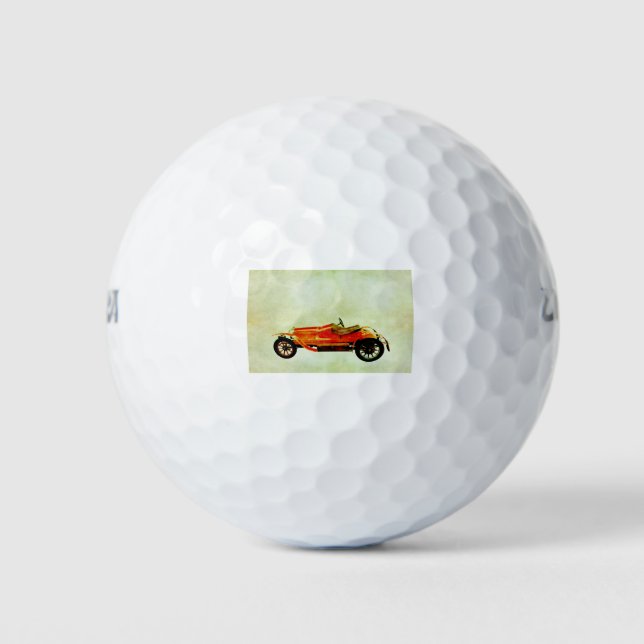 Vintages Rotes Auto Golfball (Vorderseite)