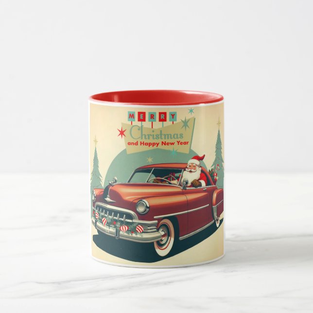 Vintages rotes Auto & Santa Tasse (Zentrum)