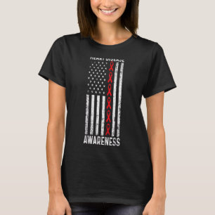 Vintages Rotes Band Herzkrankheiten Monat U T-Shirt