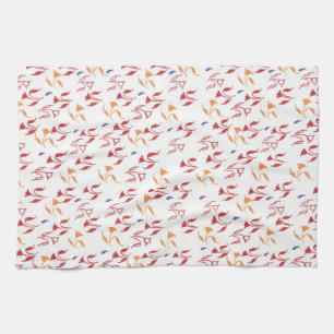 Vintages rotes Blumen-Küchen-Tuch Handtuch