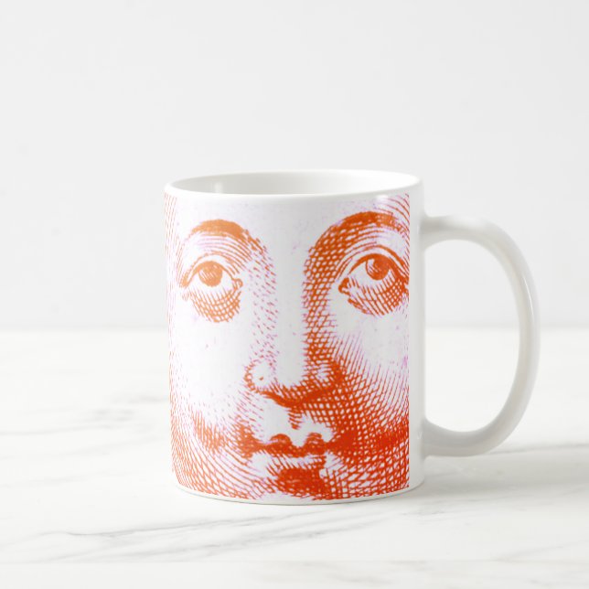 Vintages, rotes Orangensonnenfeld Kaffeetasse (Rechts)