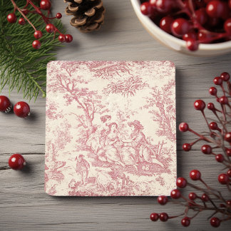 Vintages rotes Paar Steinuntersetzer