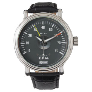 Vintages Round-Analog-Auto-Tachometer Armbanduhr