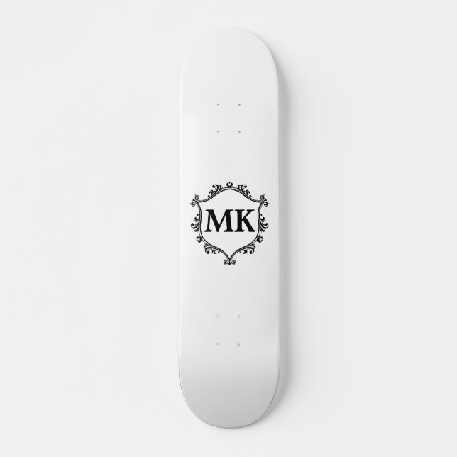 Vintages Royal Schild personalisierter Name Monogr Skateboard (Vorne)