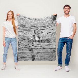 Vintages rustikales, graues, schwarzes Brennholz M Fleecedecke