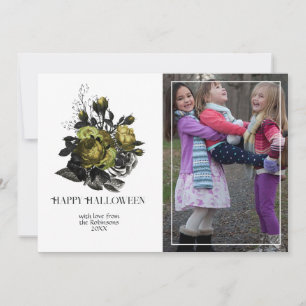 Vintages Rustikales Halloween-Wald Feiertagskarte