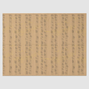 Vintages rustikales Musikblatt Seidenpapier