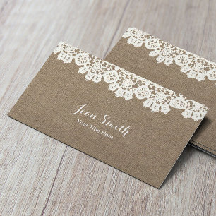 Vintages rustikales Spitze-u. Visitenkarte