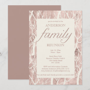 Vintages rustikales Waldstammbaum-Wiedersehen Einladung