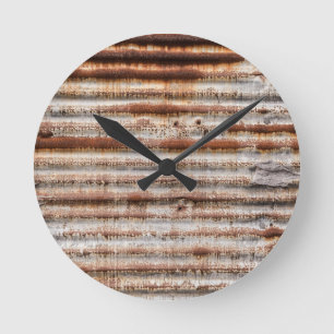 Vintages Rusty Metal Runde Wanduhr