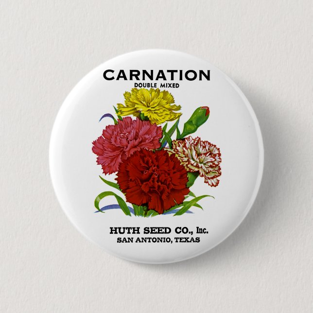 Vintages Saatgut Button (Vorderseite)