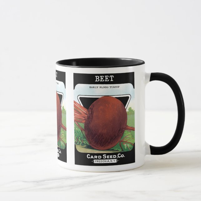 Vintages Saatgut - Etikett Art, Rübenpflanzen Tasse (Rechts)