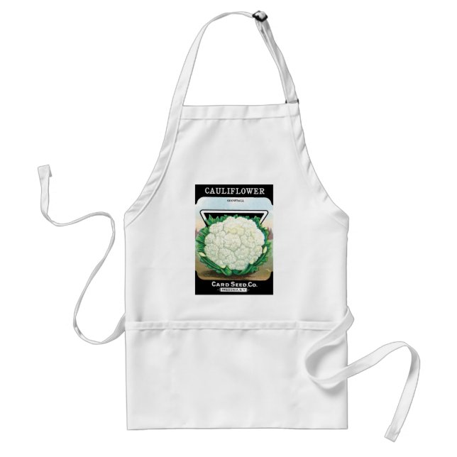 Vintages Saatgutverpackungs-Etikett Art, Blumenkoh Schürze (Vorne)