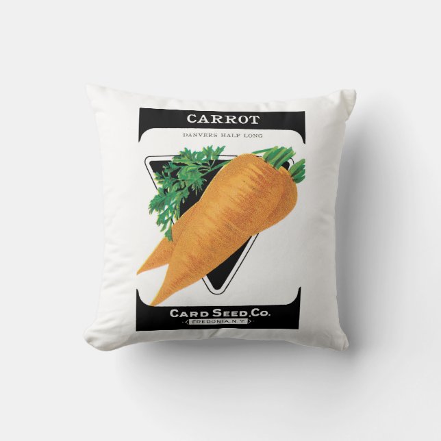 Vintages Saatgutverpackungslabel Art, Danvers Carr Kissen (Vorderseite)