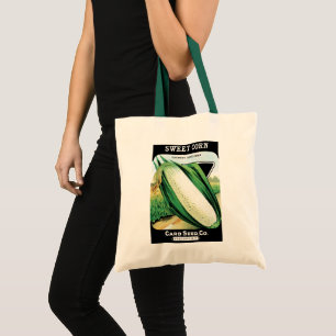 Vintages Saatgutverpackungslabel Art, Sweet White  Tragetasche