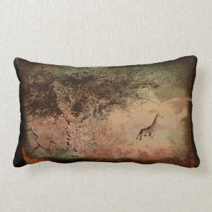 Vintages Safarithrow-Kissen Lendenkissen