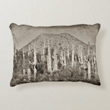 Vintages Saguaro-Kaktus-Akzent-Kissen