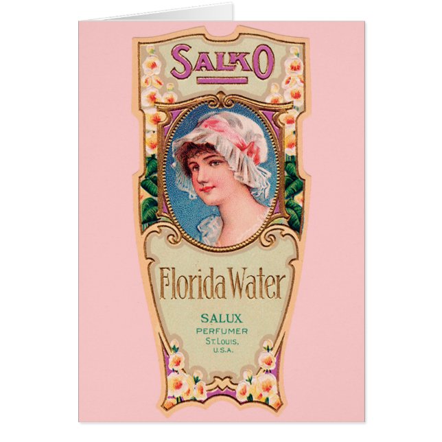 Vintages Salko Florida Water Parfüm Label (Vorne)