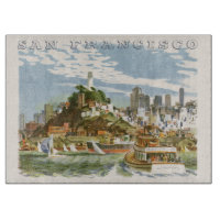 Vintages San Francisco Bay Travel Poster Ferryboat
