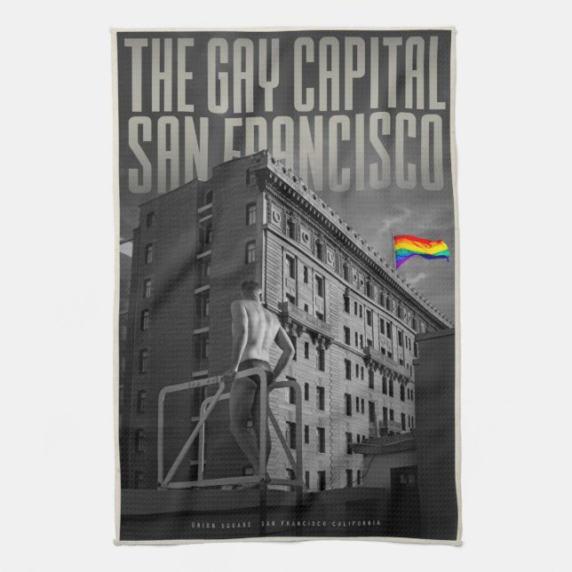 Vintages San Francisco Küchentuch (Vertikal)