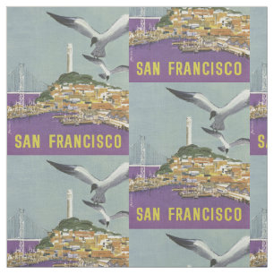 Vintages San Francisco kundengerechtes Gewebe Stoff