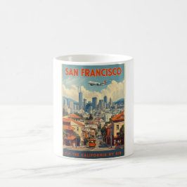 Vintages San Francisco Reisekabel und Skyline Kaffeetasse