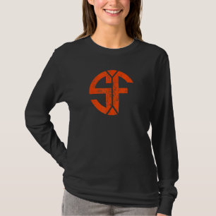 Vintages San Francisco Sf Zuhause Monogram Game Da T-Shirt