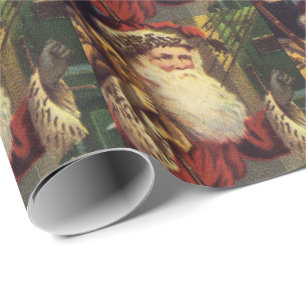 Vintages Sankt-Weihnachten festlich Geschenkpapier